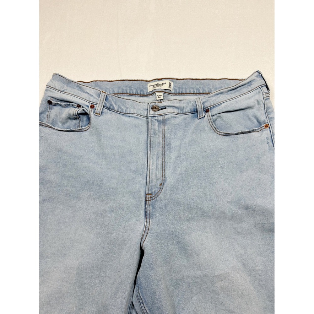 Abercrombie & Fitch Curve Love Ultra High Rise Ankle Straight Jeans 18R
